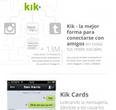 Infografía que muestra los 50 millones de usuarios de Kik y las cualidades de esta aplicación